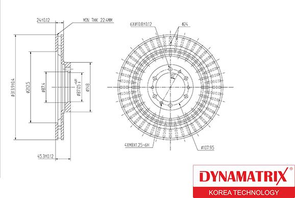 Dynamatrix DBD1212 - Əyləc Diski furqanavto.az