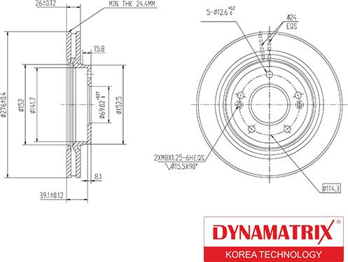 Dynamatrix DBD1239 - Əyləc Diski furqanavto.az