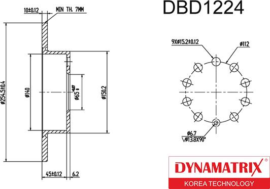 Dynamatrix DBD1224 - Əyləc Diski furqanavto.az