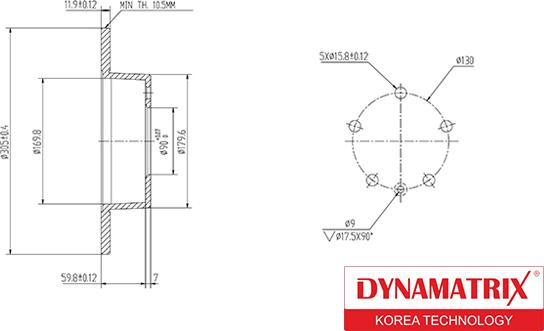 Dynamatrix DBD1272 - Əyləc Diski furqanavto.az