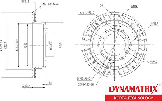 Dynamatrix DBD1743 - Əyləc Diski furqanavto.az