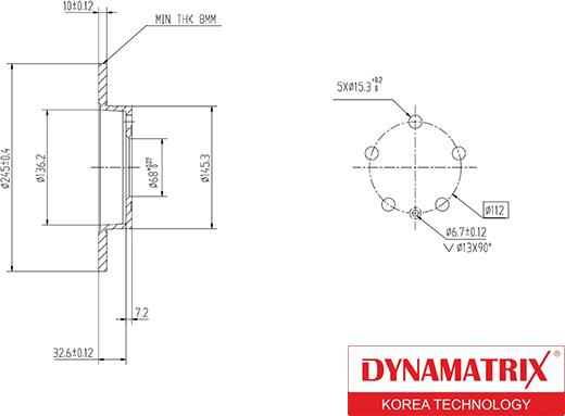 Dynamatrix DBD1709 - Əyləc Diski furqanavto.az