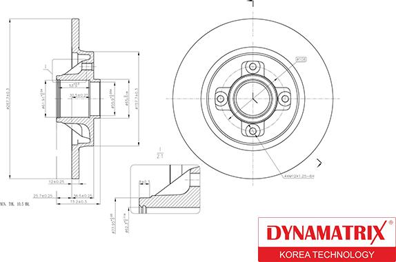 Dynamatrix DBD1735 - Əyləc Diski furqanavto.az