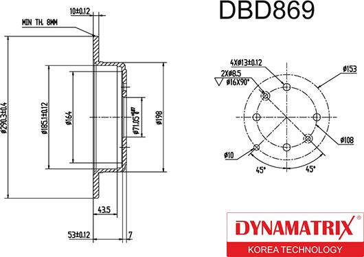 Dynamatrix DBD869 - Əyləc Diski furqanavto.az