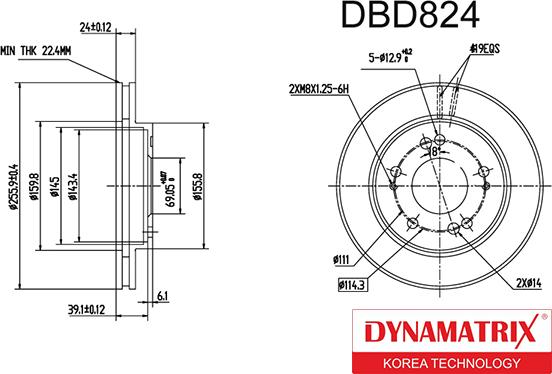 Dynamatrix DBD824 - Əyləc Diski furqanavto.az