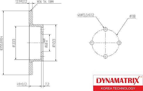 Dynamatrix DBD318 - Əyləc Diski furqanavto.az