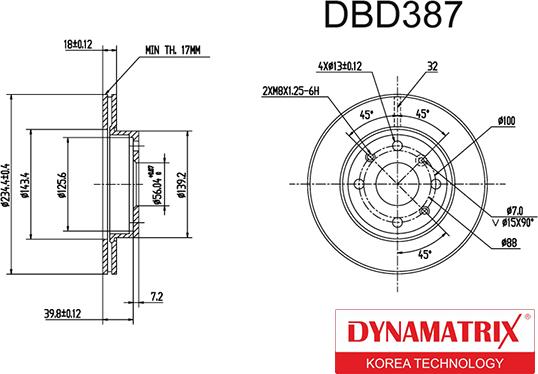 Dynamatrix DBD387 - Əyləc Diski furqanavto.az