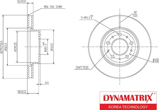 Dynamatrix DBD255 - Əyləc Diski furqanavto.az