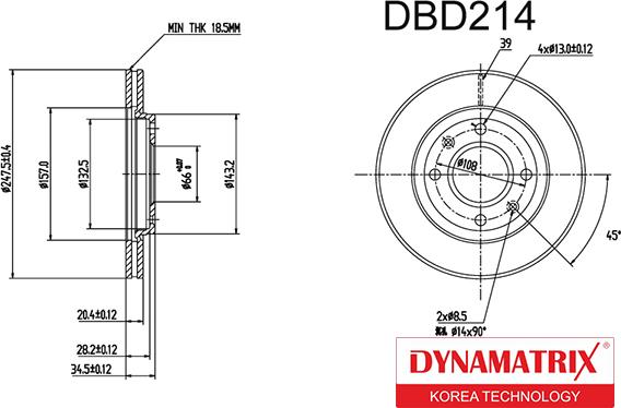 Dynamatrix DBD214 - Əyləc Diski furqanavto.az