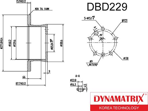 Dynamatrix DBD229 - Əyləc Diski furqanavto.az