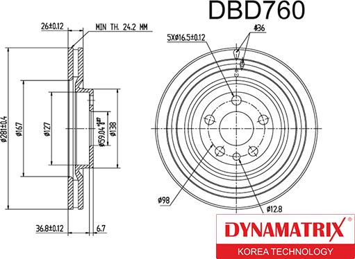Dynamatrix DBD760 - Əyləc Diski furqanavto.az