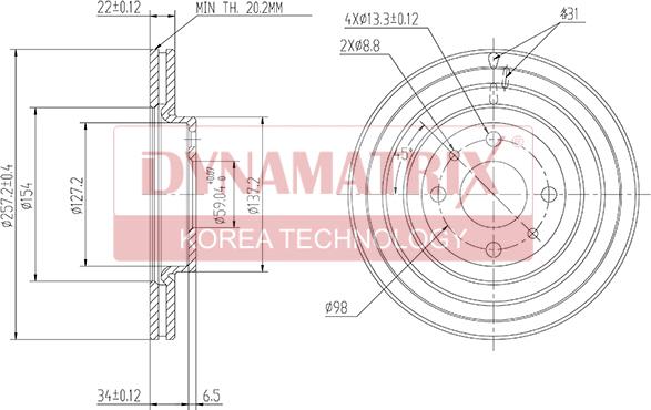 Dynamatrix DBD762 - Əyləc Diski furqanavto.az