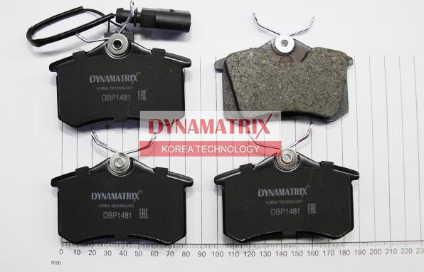 Dynamatrix DBP1481 - Əyləc altlığı dəsti, əyləc diski furqanavto.az