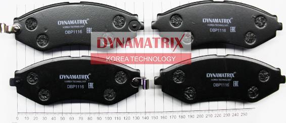Dynamatrix DBP1116 - Əyləc altlığı dəsti, əyləc diski furqanavto.az