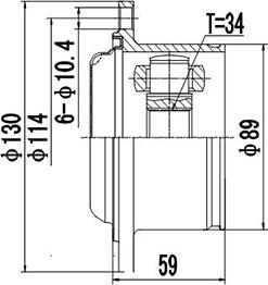 Dynamatrix DCV650019 - Birləşmə dəsti, ötürücü val furqanavto.az