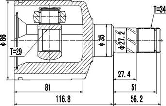 Dynamatrix DCV612003 - Birləşmə dəsti, ötürücü val furqanavto.az