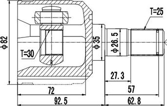 Dynamatrix DCV639005 - Birləşmə dəsti, ötürücü val furqanavto.az