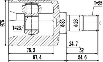 Dynamatrix DCV623020 - Birləşmə dəsti, ötürücü val furqanavto.az