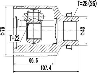 Dynamatrix DCV627004 - Birləşmə dəsti, ötürücü val furqanavto.az