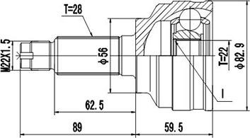 Dynamatrix DCV899042 - Birləşmə dəsti, ötürücü val furqanavto.az