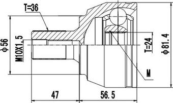 Dynamatrix DCV899129 - Birləşmə dəsti, ötürücü val furqanavto.az