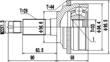 Dynamatrix DCV899273 - Birləşmə dəsti, ötürücü val furqanavto.az