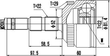 Dynamatrix DCV844005 - Birləşmə dəsti, ötürücü val furqanavto.az