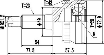 Dynamatrix DCV844001 - Birləşmə dəsti, ötürücü val furqanavto.az