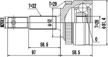 Dynamatrix DCV844020 - Birləşmə dəsti, ötürücü val furqanavto.az