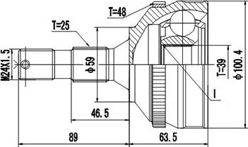 Dynamatrix DCV845052 - Birləşmə dəsti, ötürücü val furqanavto.az