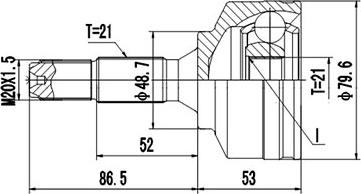 Dynamatrix DCV845065 - Birləşmə dəsti, ötürücü val furqanavto.az