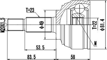 Dynamatrix DCV841047 - Birləşmə dəsti, ötürücü val furqanavto.az