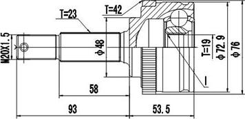 Dynamatrix DCV841058 - Birləşmə dəsti, ötürücü val furqanavto.az