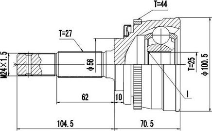 Dynamatrix DCV841062 - Birləşmə dəsti, ötürücü val furqanavto.az