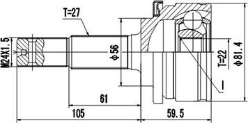 Dynamatrix DCV841009 - Birləşmə dəsti, ötürücü val furqanavto.az