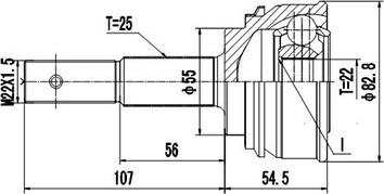 Dynamatrix DCV841001 - Birləşmə dəsti, ötürücü val furqanavto.az