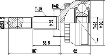 Dynamatrix DCV841003 - Birləşmə dəsti, ötürücü val furqanavto.az