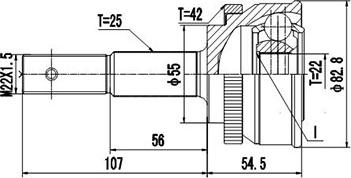 Dynamatrix DCV841002 - Birləşmə dəsti, ötürücü val furqanavto.az