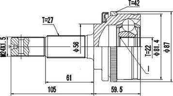 Dynamatrix DCV841010 - Birləşmə dəsti, ötürücü val furqanavto.az