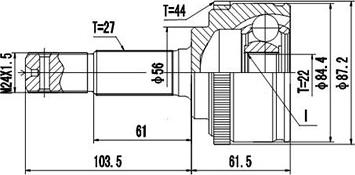 Dynamatrix DCV841030 - Birləşmə dəsti, ötürücü val furqanavto.az