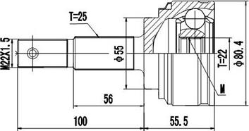 Dynamatrix DCV841109 - Birləşmə dəsti, ötürücü val furqanavto.az