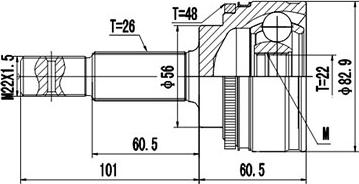 Dynamatrix DCV859028 - Birləşmə dəsti, ötürücü val furqanavto.az