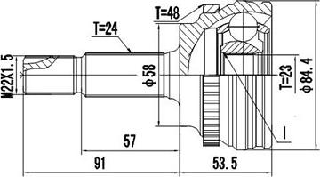 Dynamatrix DCV859137 - Birləşmə dəsti, ötürücü val furqanavto.az