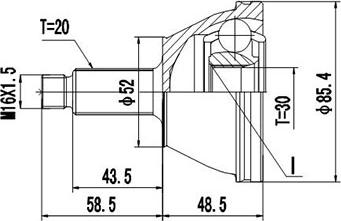 Dynamatrix DCV854002 - Birləşmə dəsti, ötürücü val furqanavto.az