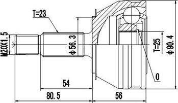 Dynamatrix DCV850007 - Birləşmə dəsti, ötürücü val furqanavto.az