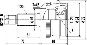 Dynamatrix DCV857002 - Birləşmə dəsti, ötürücü val furqanavto.az