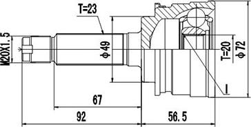 Dynamatrix DCV857012 - Birləşmə dəsti, ötürücü val furqanavto.az