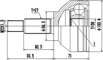 Dynamatrix DCV860005 - Birləşmə dəsti, ötürücü val furqanavto.az