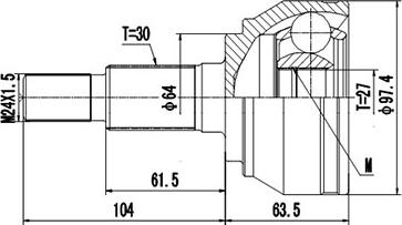 Dynamatrix DCV861050 - Birləşmə dəsti, ötürücü val furqanavto.az