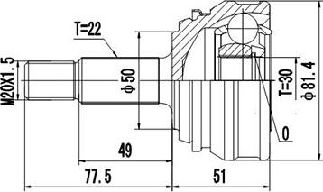 Dynamatrix DCV861001 - Birləşmə dəsti, ötürücü val furqanavto.az